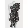 One shoulder printed bodycon dress