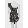 One shoulder printed bodycon dress
