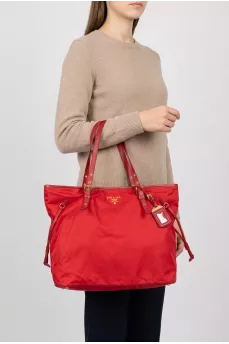 Tote bag with gold brand logo