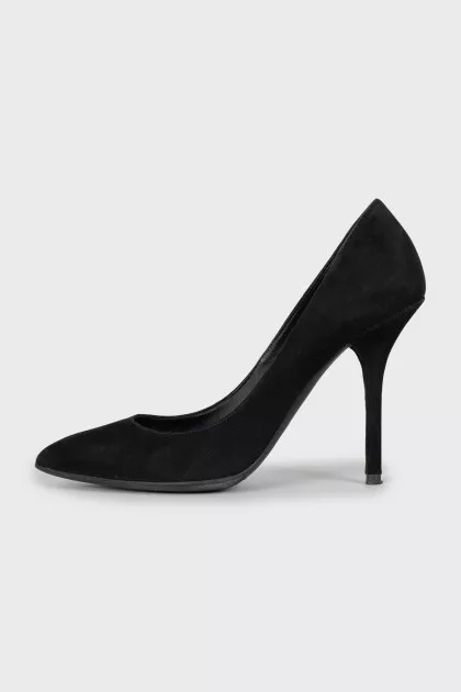 Suede stiletto pumps