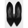 Suede stiletto pumps