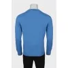 Men's blue cashmere and silk jumper