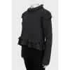 Cropped sweater with open back
