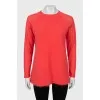 Red sweater with long pile