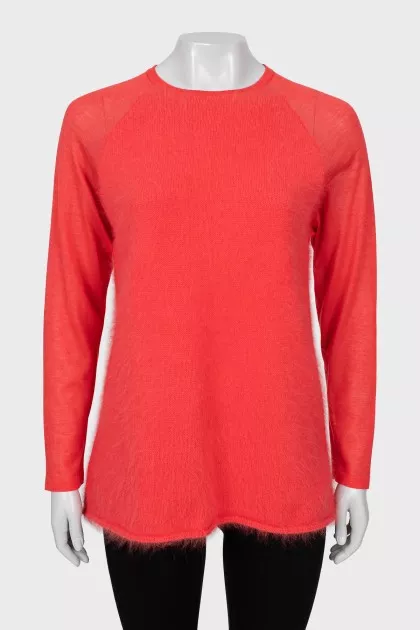 Red sweater with long pile