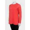 Red sweater with long pile