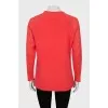 Red sweater with long pile
