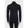 Black tight turtleneck