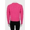 Knitted sweater with relief pattern