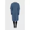 Blue cardigan with short pile
