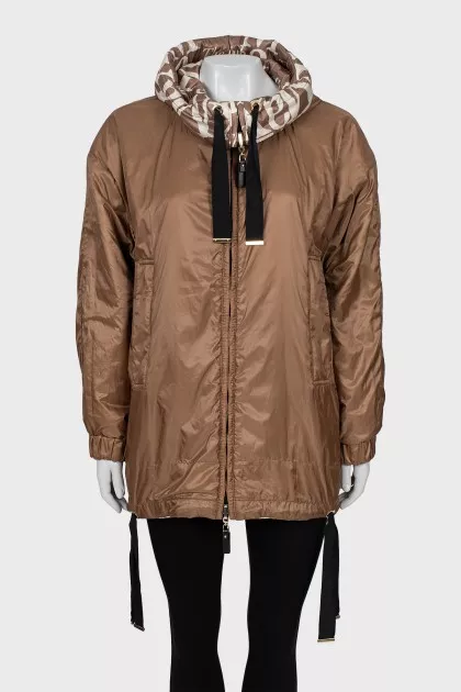 Reversible jacket in brown