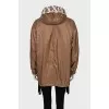Reversible jacket in brown