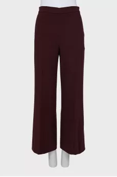 Burgundy wool trousers