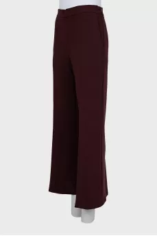 Burgundy wool trousers