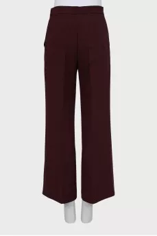 Burgundy wool trousers