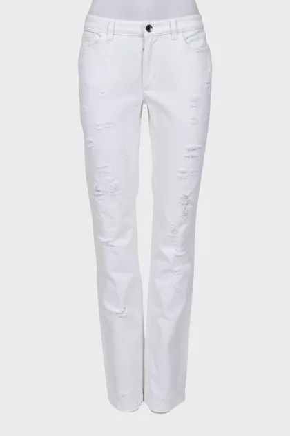 Ripped jeans white