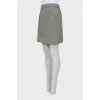 Gray A-line wool skirt