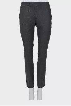 Slim fit wool trousers