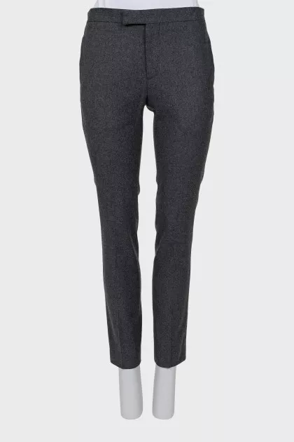 Slim fit wool trousers