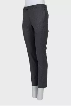 Slim fit wool trousers