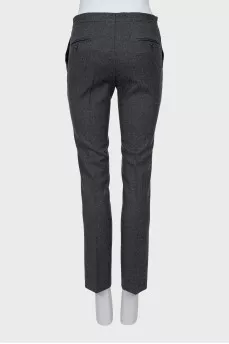 Slim fit wool trousers