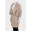 Beige alpaca wool coat