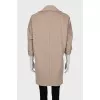Beige alpaca wool coat