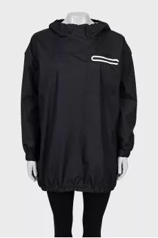 Anorak with branded print and tag