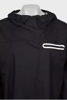 Anorak with branded print and tag