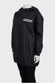 Anorak with branded print and tag