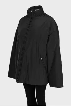 Men's A-line black down jacket