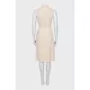 Beige silk dress with belt