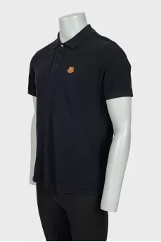 Чоловіча чорна футболка з фірмовою нашивкою