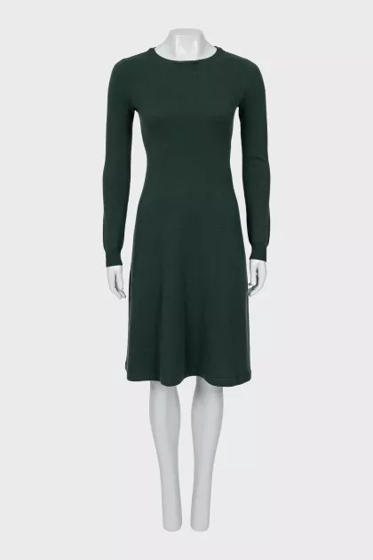 Green cashmere dress