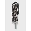 Black and white dress with long sleeves