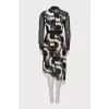 Black and white dress with long sleeves