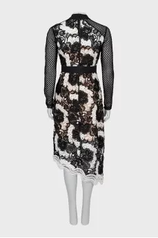 Black and white dress with long sleeves