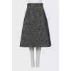 Black and white wool skirt