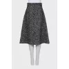 Black and white wool skirt