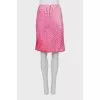Gradient print skirt with tag