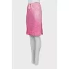 Gradient print skirt with tag