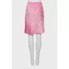 Gradient print skirt with tag