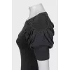 Bodycon dress with voluminous sleeves