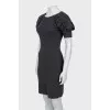 Bodycon dress with voluminous sleeves