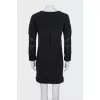 Black dress with decoration on sleeves