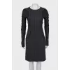 Wool dress with patch pockets