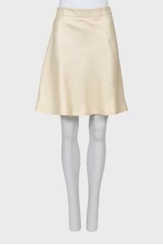 Gold A-line skirt with tag