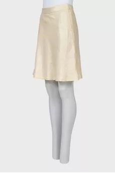 Gold A-line skirt with tag