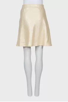 Gold A-line skirt with tag