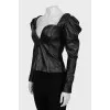 Fitted leather top